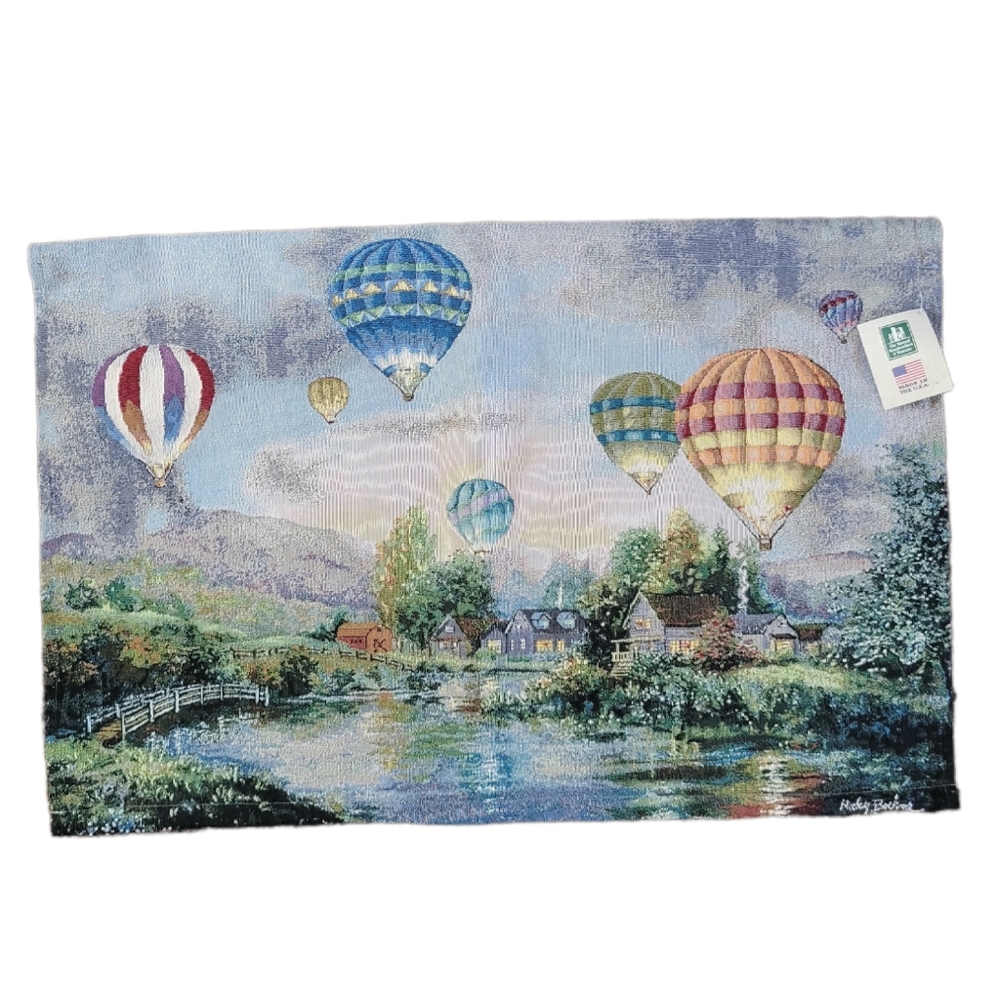 The Manual Woodworkers and Weavers Wall Hanging Tapestry Hot Air Ballon